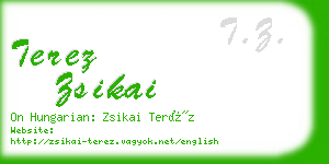 terez zsikai business card